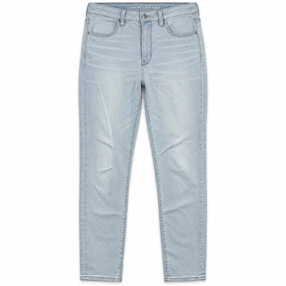 American Eagle Super Stretch Skinny Jeans Women's 10 Long Light Wash Denim